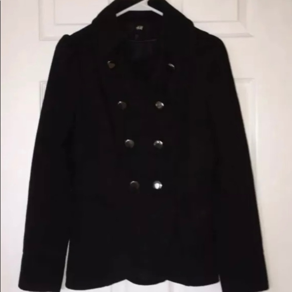 H&M recycled wool black coat/jacket/blazer. Size 4. In great condition.